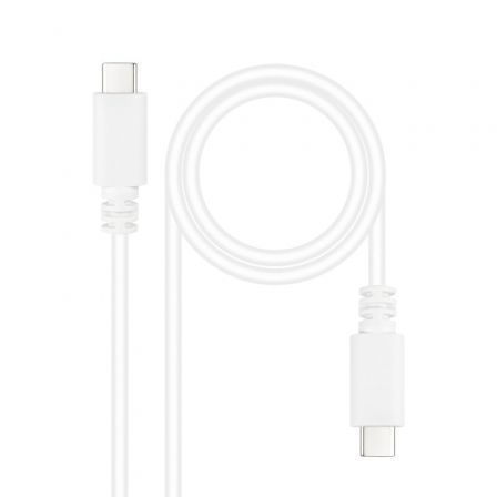 Nanocable Cable USB 2.0 USB-C a USB-C, 1,5 m, Blanco